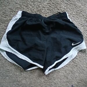 Nike Black and White Athletic Shorts Lightweight Performance Wear